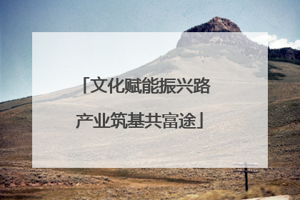 文化赋能振兴路 产业筑基共富途