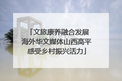 文旅康养融合发展 海外华文媒体山西高平感受乡村振兴活力