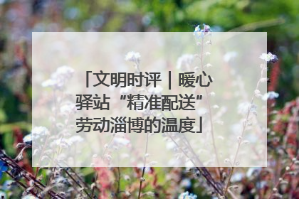 文明时评｜暖心驿站“精准配送”劳动淄博的温度