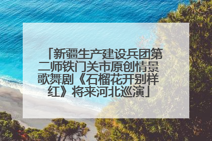 新疆生产建设兵团第二师铁门关市原创情景歌舞剧《石榴花开别样红》将来河北巡演