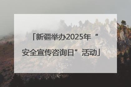 新疆举办2025年“安全宣传咨询日”活动