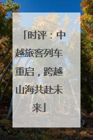 时评：中越旅客列车重启，跨越山海共赴未来