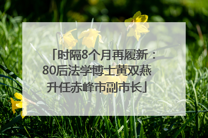 时隔8个月再履新：80后法学博士黄双燕升任赤峰市副市长