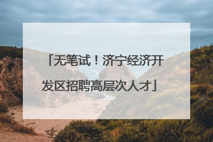 无笔试！济宁经济开发区招聘高层次人才