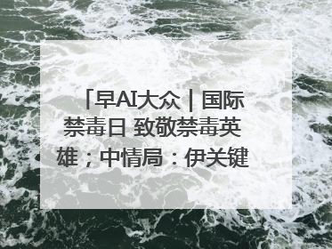 早AI大众｜国际禁毒日 致敬禁毒英雄；中情局：伊关键核设施被摧毁