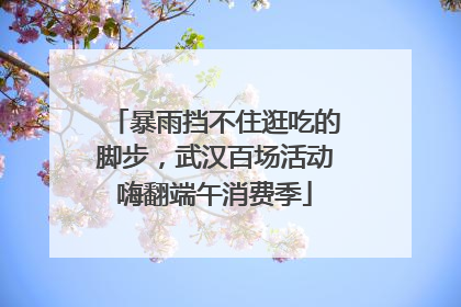暴雨挡不住逛吃的脚步，武汉百场活动嗨翻端午消费季