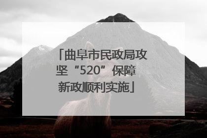 曲阜市民政局攻坚“520”保障新政顺利实施