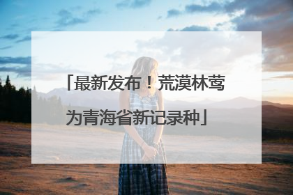 最新发布！荒漠林莺为青海省新记录种