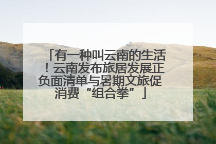 有一种叫云南的生活！云南发布旅居发展正负面清单与暑期文旅促消费“组合拳”