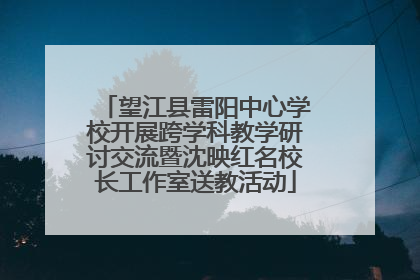 望江县雷阳中心学校开展跨学科教学研讨交流暨沈映红名校长工作室送教活动