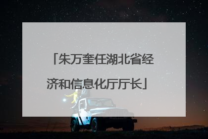 朱万奎任湖北省经济和信息化厅厅长