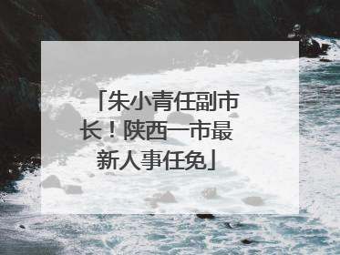 朱小青任副市长！陕西一市最新人事任免