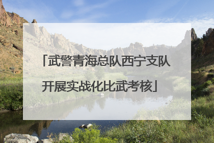 武警青海总队西宁支队开展实战化比武考核