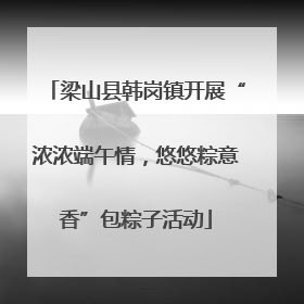 梁山县韩岗镇开展“浓浓端午情，悠悠粽意香”包粽子活动