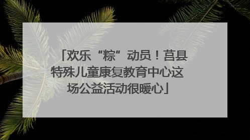 欢乐“粽”动员！莒县特殊儿童康复教育中心这场公益活动很暖心