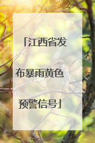 江西省发布暴雨黄色预警信号