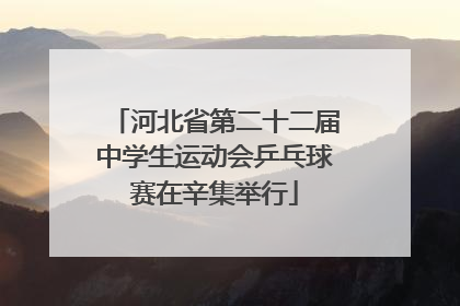 河北省第二十二届中学生运动会乒乓球赛在辛集举行