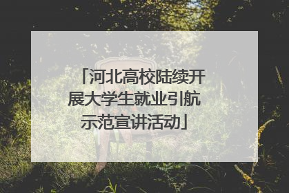 河北高校陆续开展大学生就业引航示范宣讲活动