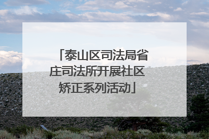 泰山区司法局省庄司法所开展社区矫正系列活动