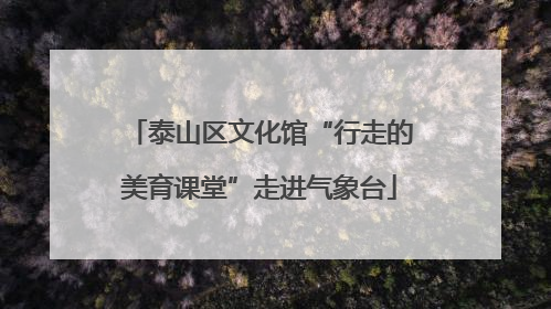 泰山区文化馆“行走的美育课堂”走进气象台