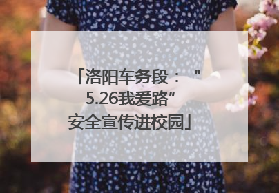 洛阳车务段：“5.26我爱路”安全宣传进校园