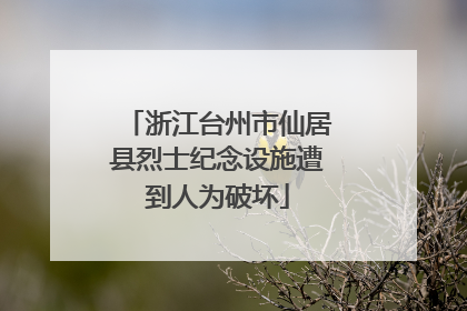 浙江台州市仙居县烈士纪念设施遭到人为破坏