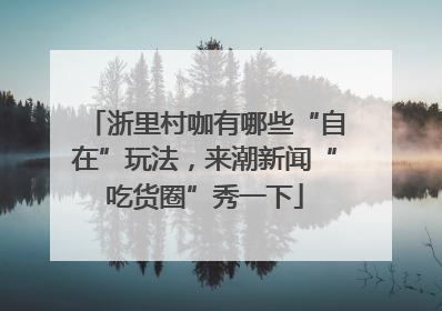 浙里村咖有哪些“自在”玩法，来潮新闻“吃货圈”秀一下