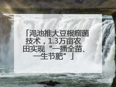渑池推大豆根瘤菌技术，1.3万亩农田实现“一播全苗、一生节肥”