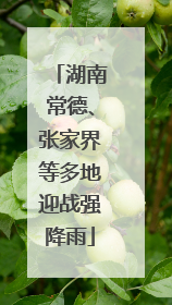 湖南常德、张家界等多地迎战强降雨
