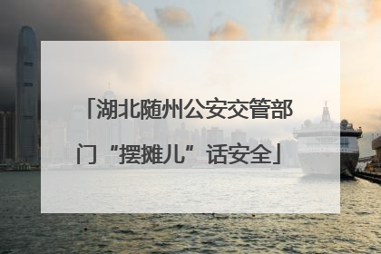 湖北随州公安交管部门“摆摊儿”话安全