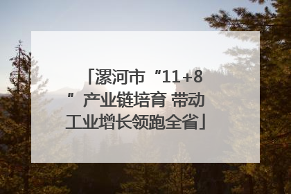 漯河市“11+8”产业链培育 带动工业增长领跑全省