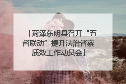 菏泽东明县召开“五督联动”提升法治督察质效工作动员会