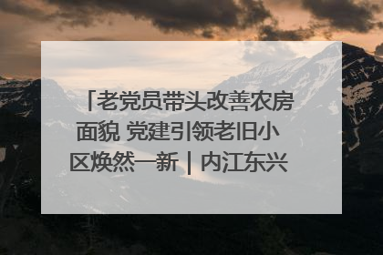 老党员带头改善农房面貌 党建引领老旧小区焕然一新｜内江东兴“红”在哪？④