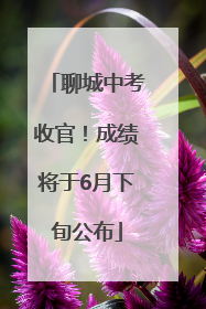 聊城中考收官！成绩将于6月下旬公布