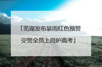 芜湖发布暴雨红色预警 交警全员上岗护高考