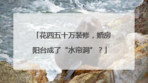 花四五十万装修，婚房阳台成了“水帘洞”？