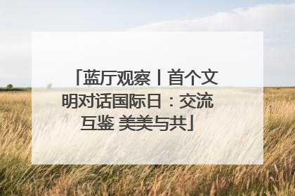 蓝厅观察丨首个文明对话国际日：交流互鉴 美美与共