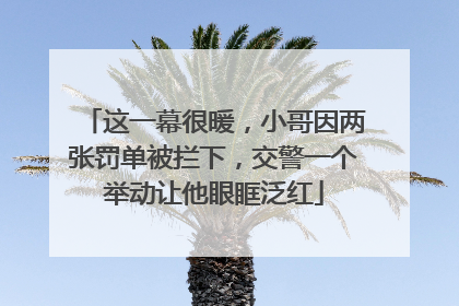 这一幕很暖，小哥因两张罚单被拦下，交警一个举动让他眼眶泛红
