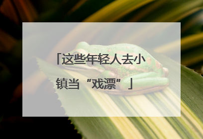 这些年轻人去小镇当“戏漂”