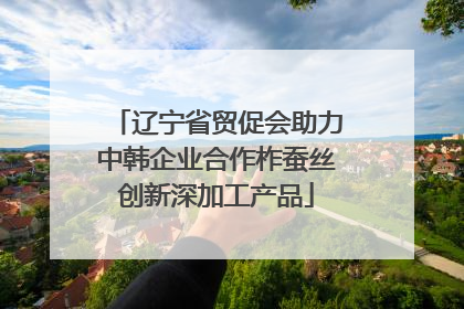 辽宁省贸促会助力中韩企业合作柞蚕丝创新深加工产品