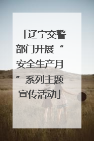辽宁交警部门开展“安全生产月”系列主题宣传活动