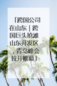 跨国公司在山东｜跨国巨头抢滩山东开发区，青岛峰会拉开帷幕