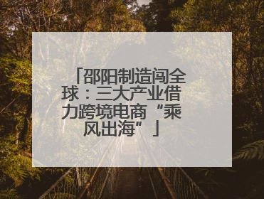 邵阳制造闯全球：三大产业借力跨境电商“乘风出海”