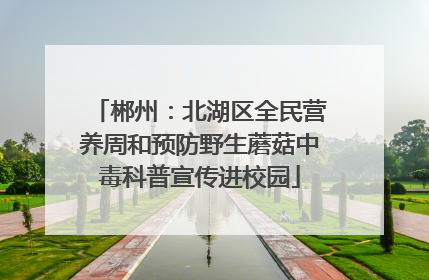 郴州：北湖区全民营养周和预防野生蘑菇中毒科普宣传进校园