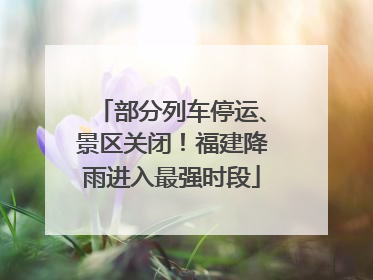 部分列车停运、景区关闭！福建降雨进入最强时段