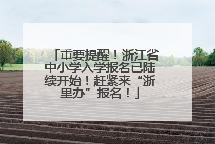重要提醒！浙江省中小学入学报名已陆续开始！赶紧来“浙里办”报名！