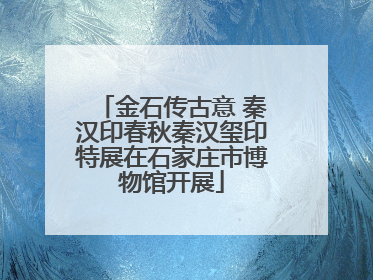 金石传古意 秦汉印春秋秦汉玺印特展在石家庄市博物馆开展