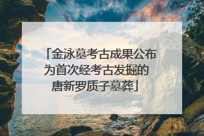 金泳墓考古成果公布 为首次经考古发掘的唐新罗质子墓葬