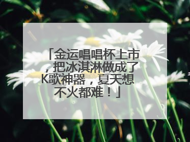 金运唱唱杯上市，把冰淇淋做成了K歌神器，夏天想不火都难！