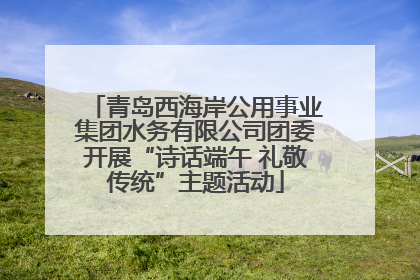 青岛西海岸公用事业集团水务有限公司团委开展“诗话端午 礼敬传统”主题活动